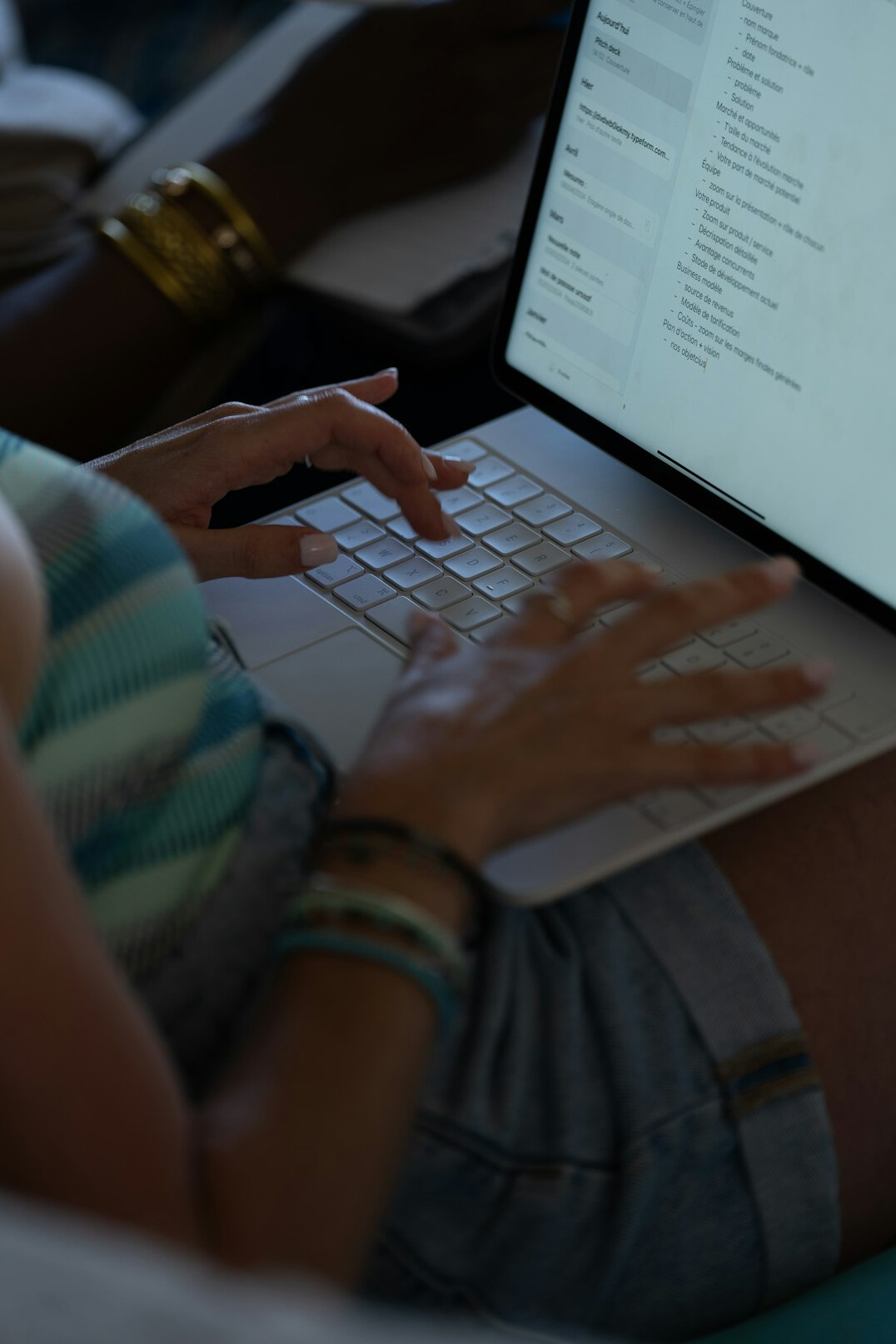 person learning programming on laptop