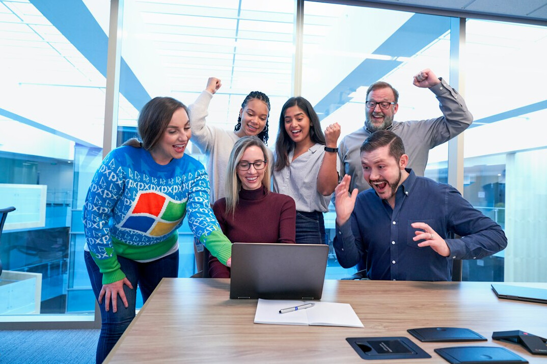 programming students celebrating success